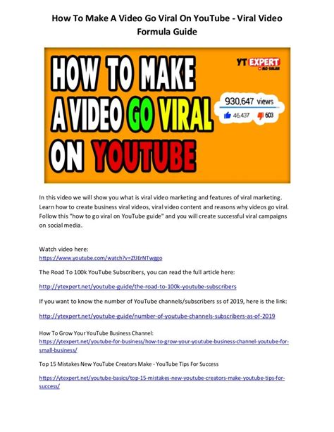 six bold youtube video viral|How to Go Viral on YouTube: Lessons from 37.6 Million Views.